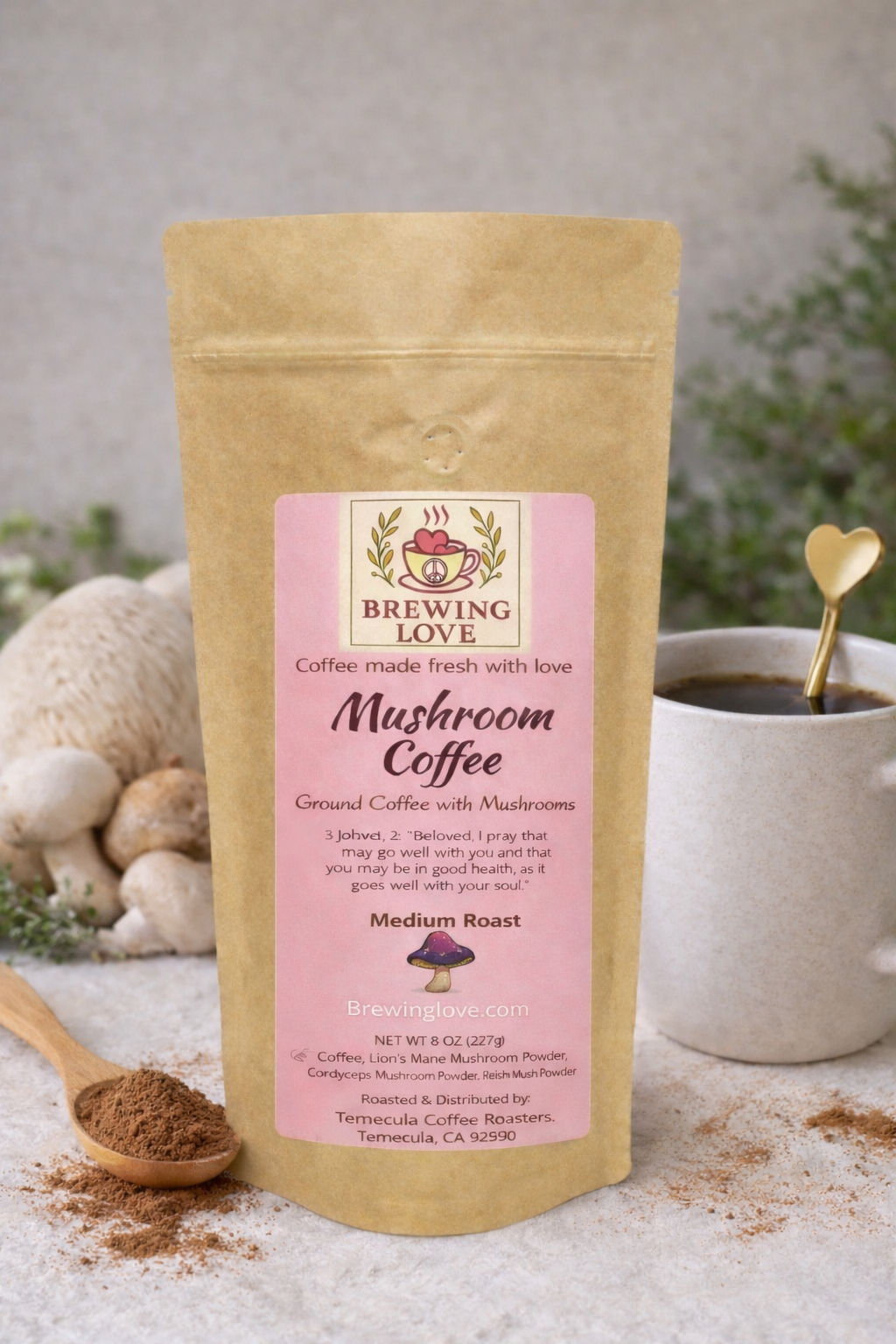 Mushroom Coffee - Dark or Medium Roast
