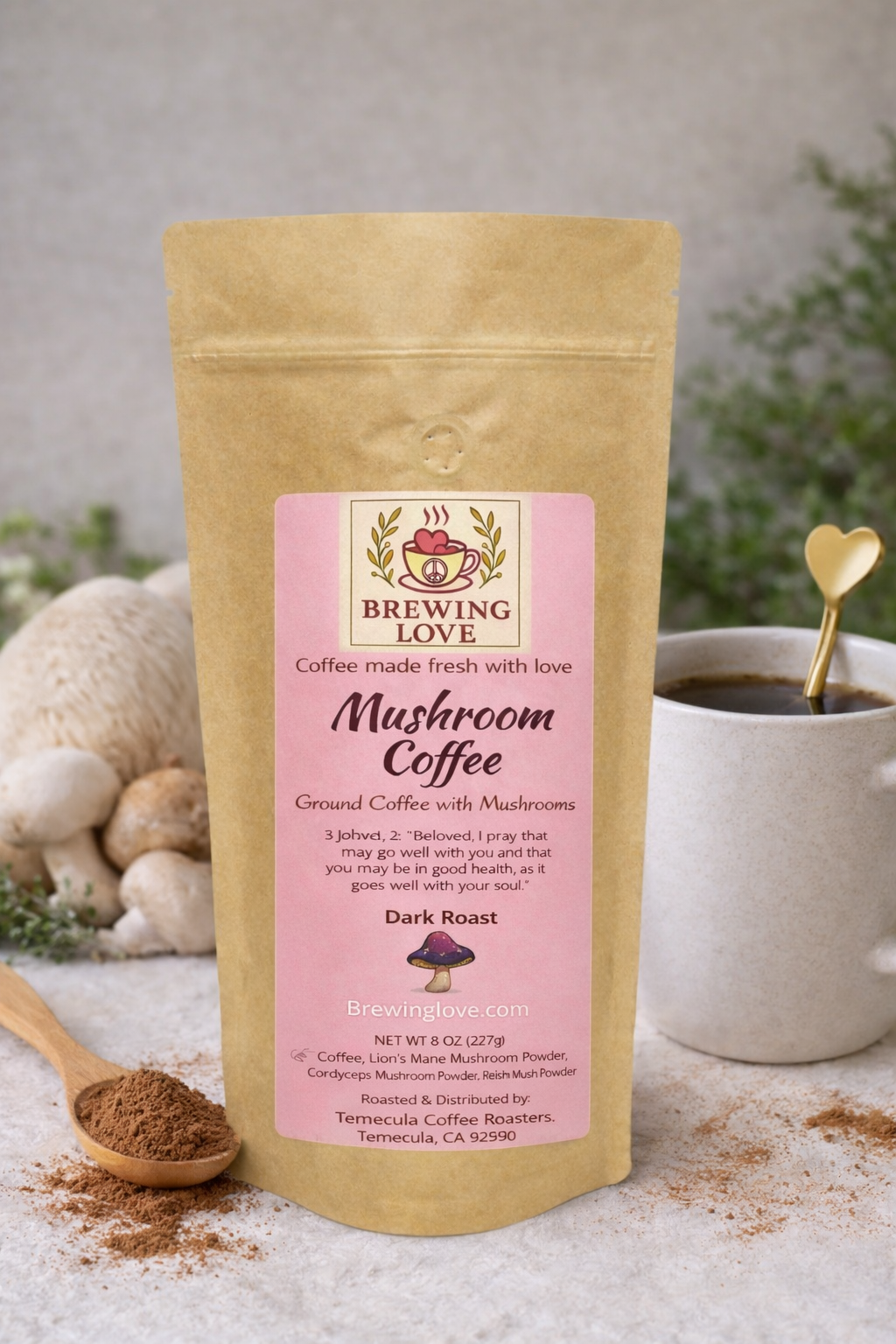 Mushroom Coffee - Dark or Medium Roast
